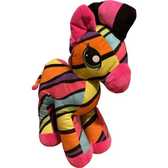 Peek-A-Boo 15” Rainbow Striped Pony Horse Plush Stuffed Animal - Picture 4 of 8